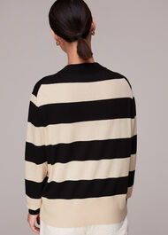 Stripe High Neck Sweater