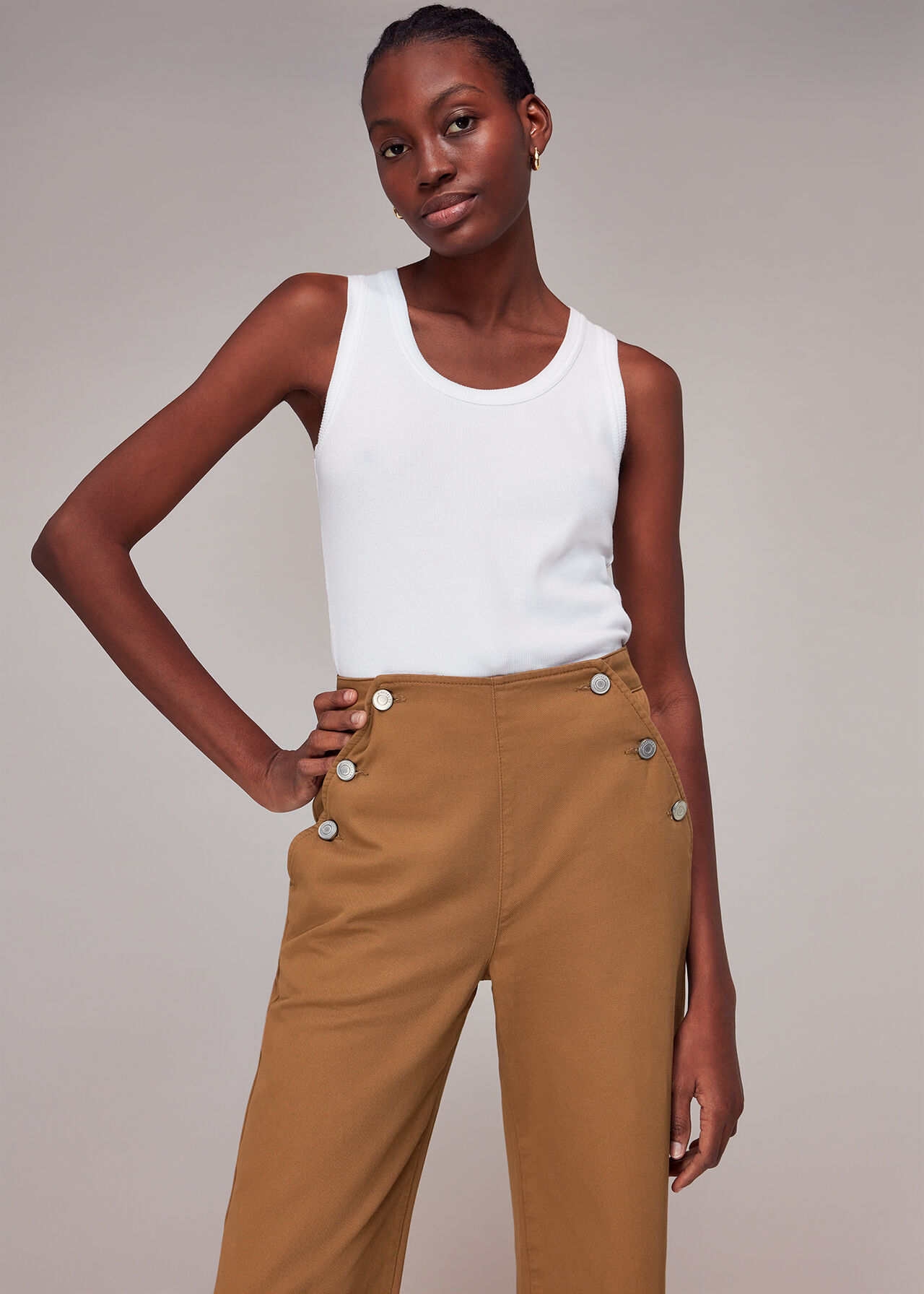 Emily Button Front Trousers