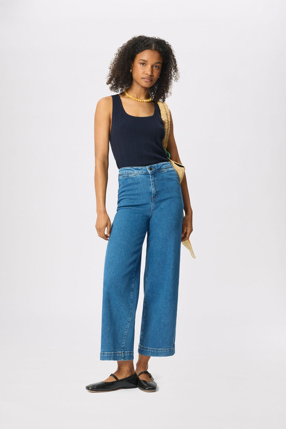 Denim Stretch Straight Ankle Jean