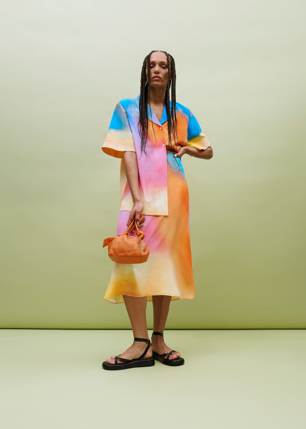 Rainbow Silk Bowling Shirt