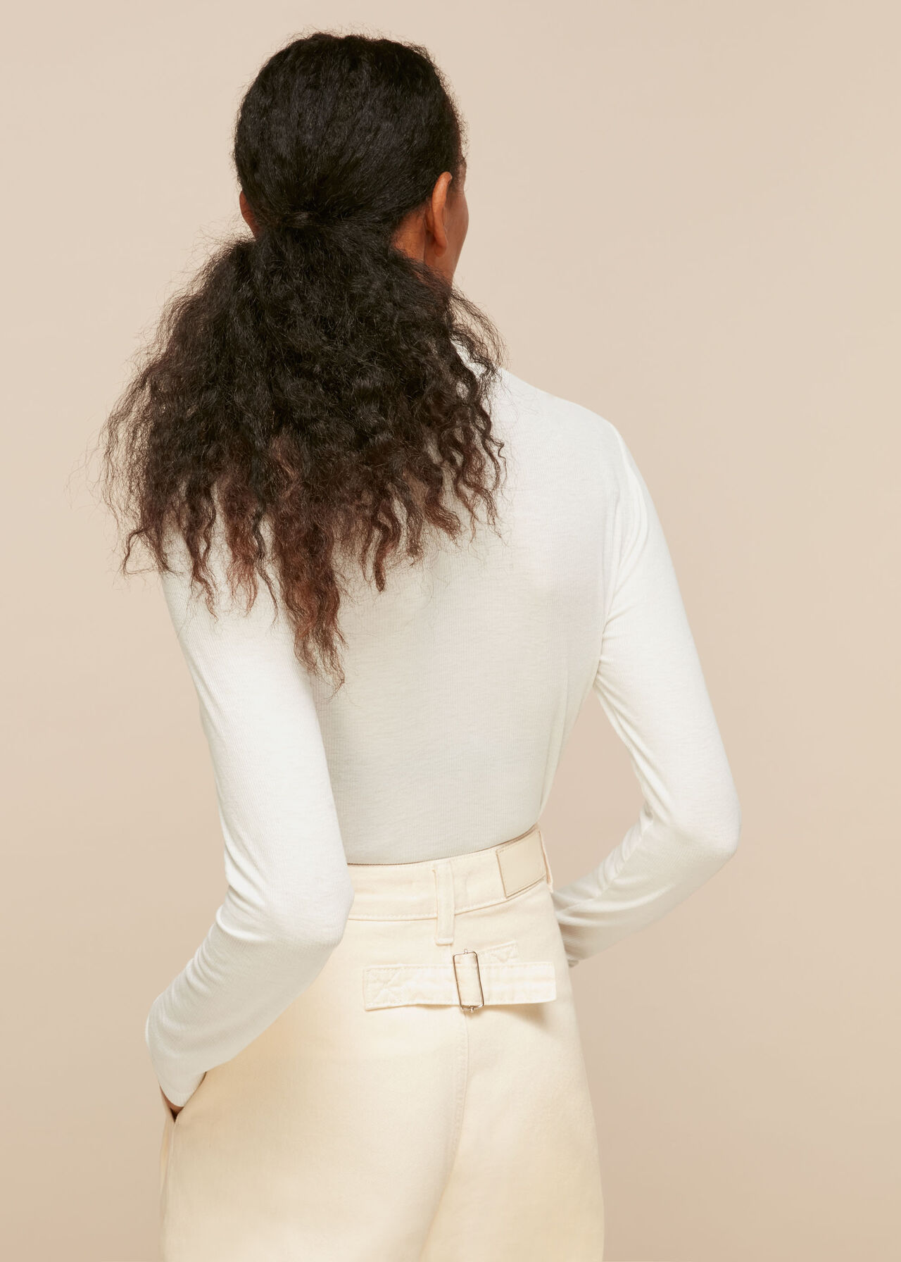 Essential Polo Neck Ivory