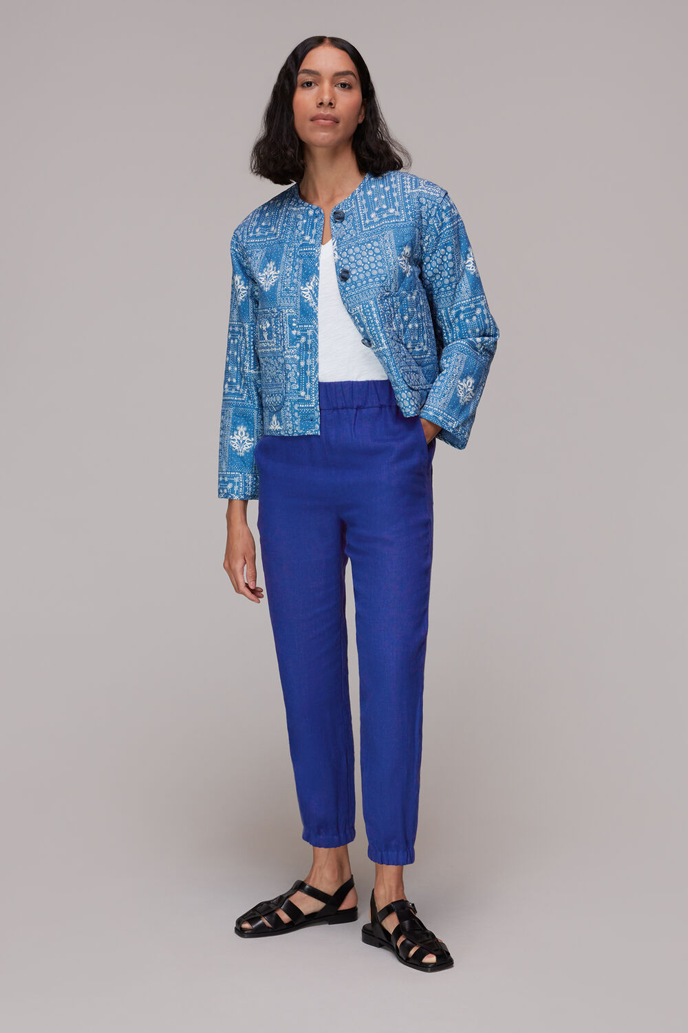Blue Laura Linen Jogger