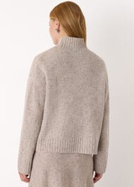 Wool Textured Check Knit