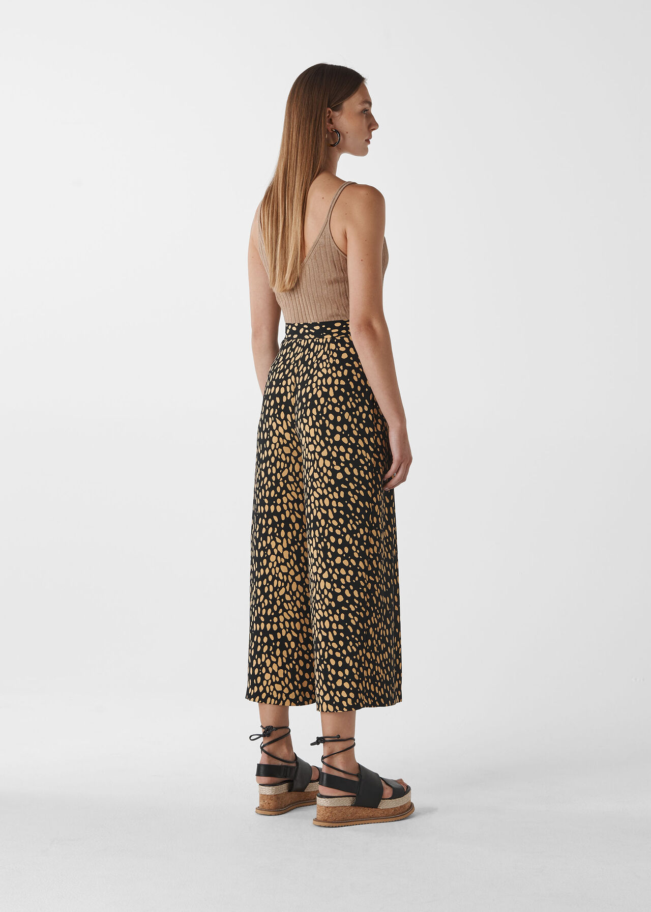 Animal Print Wrap Trouser Multicolour