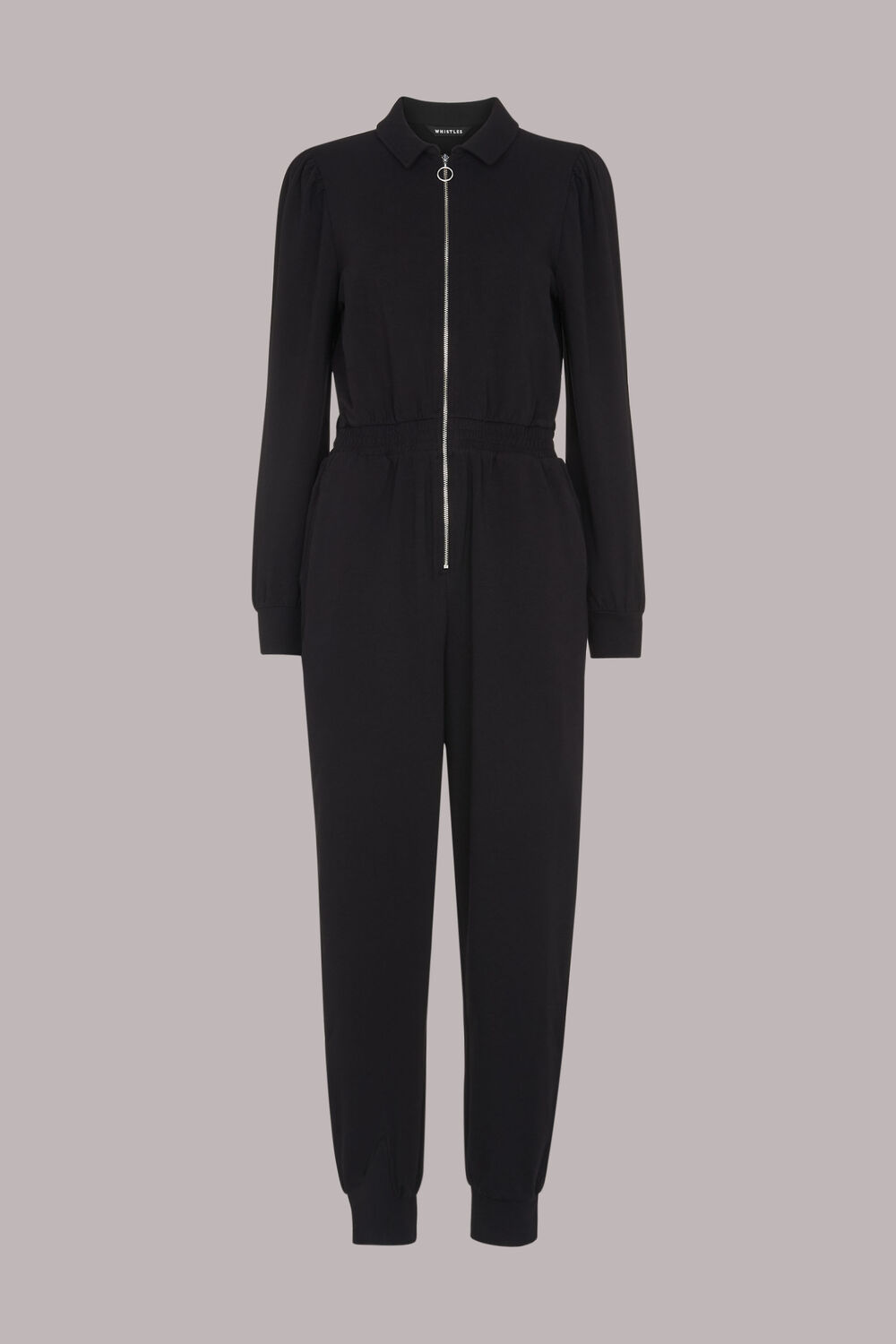 Jersey Zip Front Jumpsuit