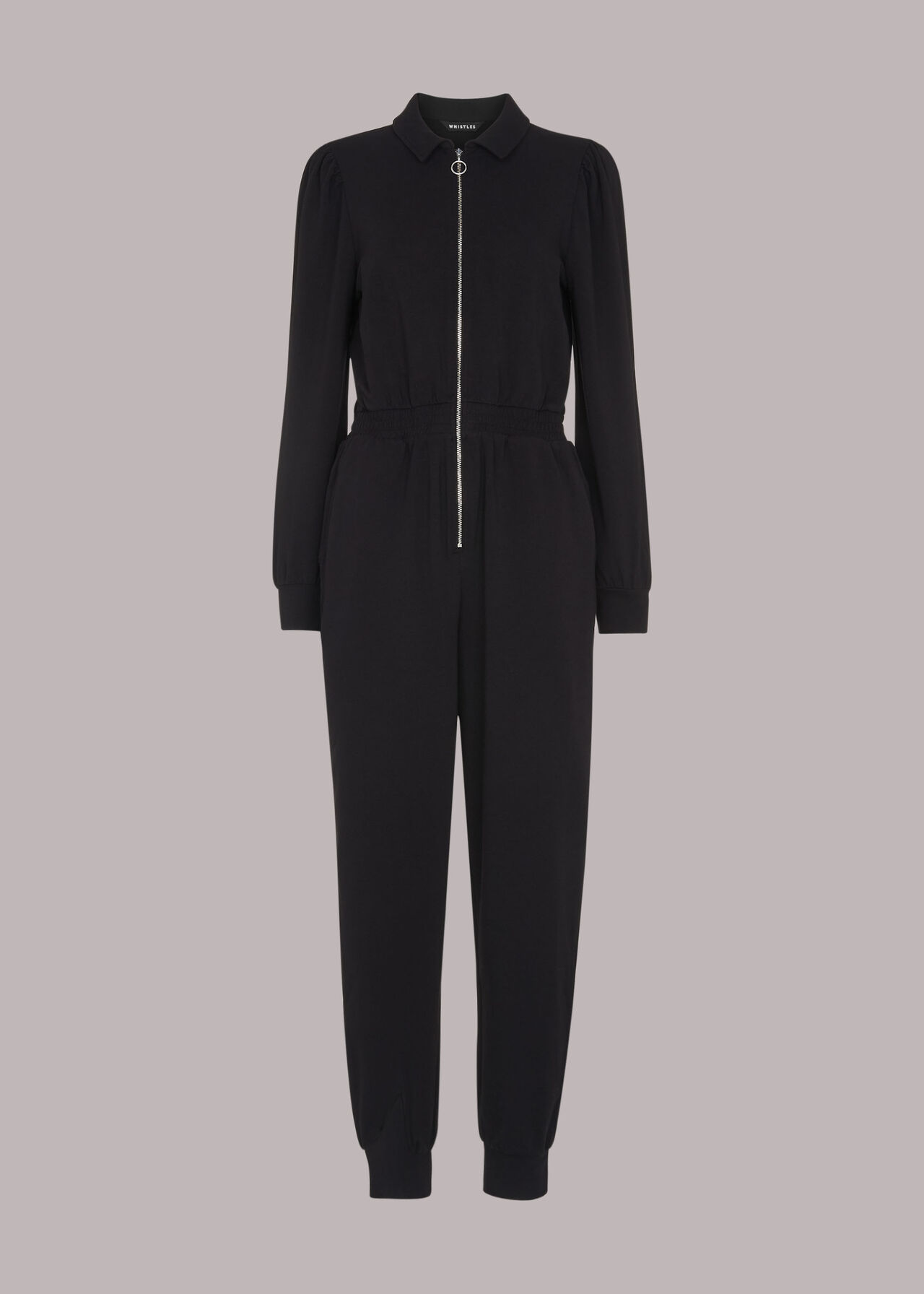 Jersey Zip Front Jumpsuit