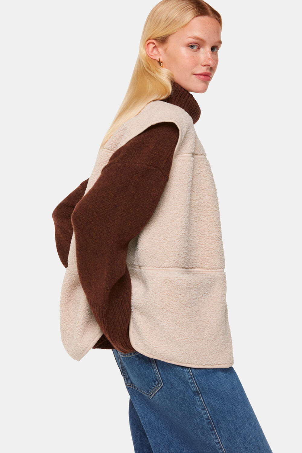 Ivory Josie Fleece Gilet
