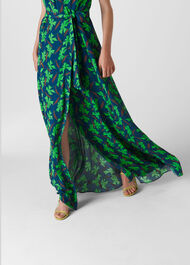 Noa Graphic Clover Maxi Dress Navy/Multi