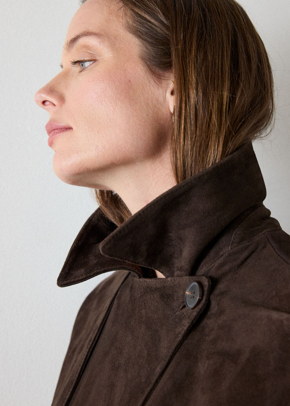 Suede Trench Coat