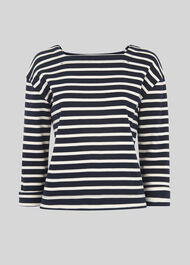 Breton Stripe Square Neck Top Multicolour