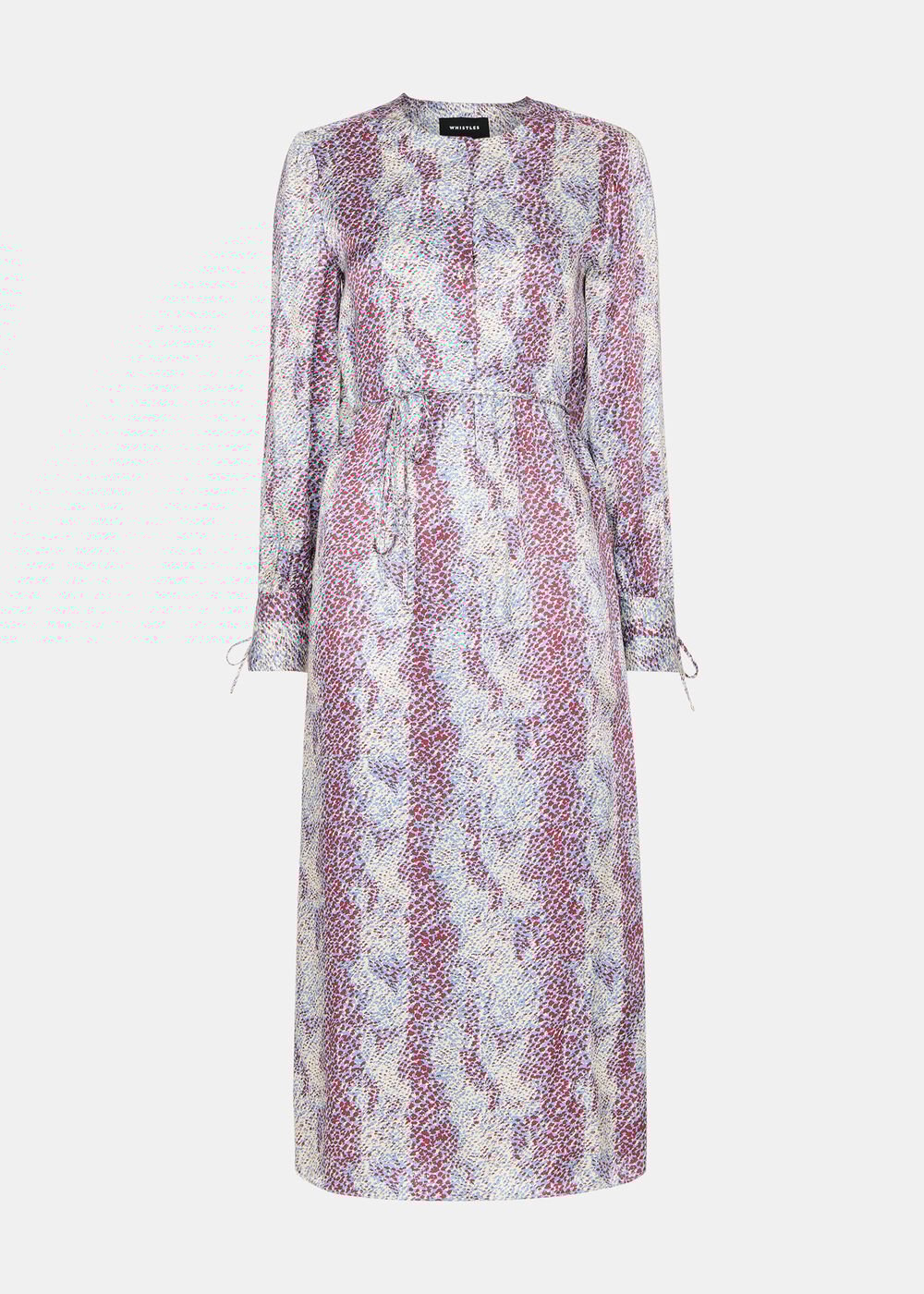 Petite Mottled Snake Print Midi Dress