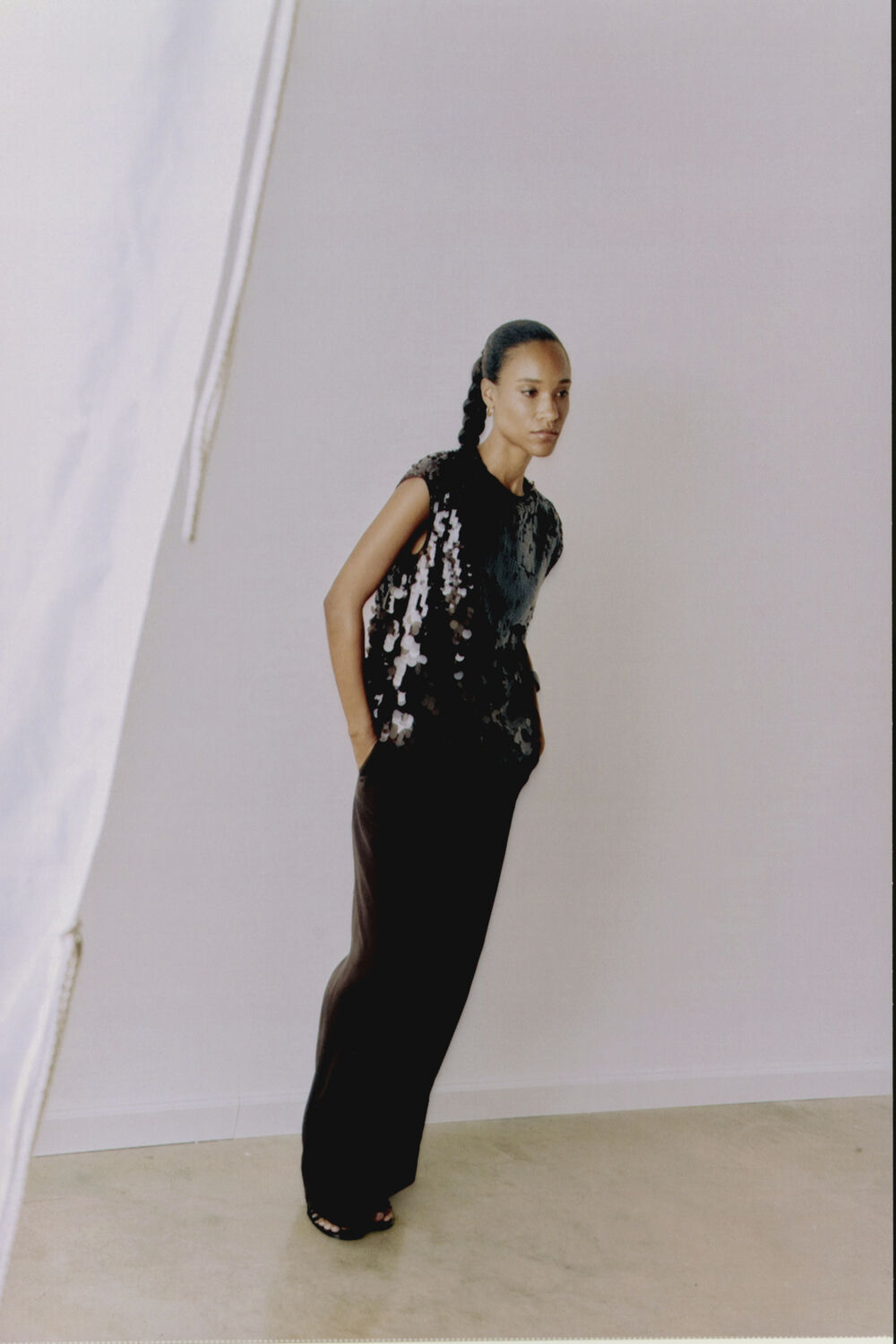 Degrade Sequin Cap Sleeve Top