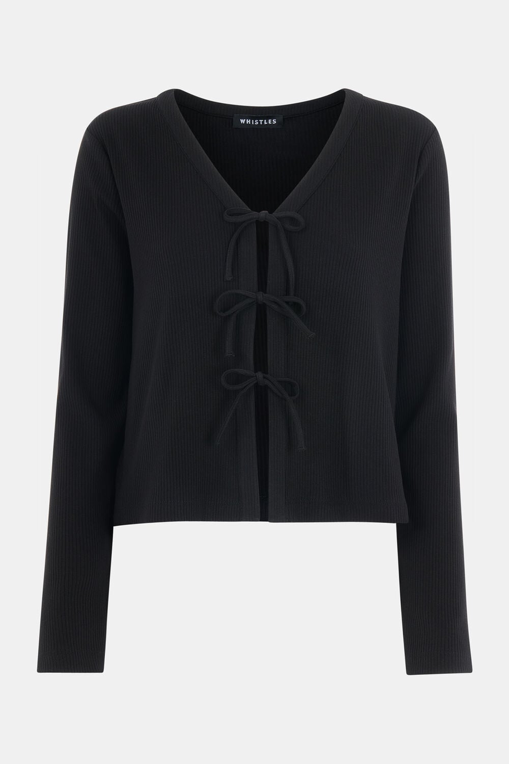 Tie Front Ribbed Cardigan