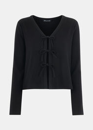 Tie Front Ribbed Cardigan