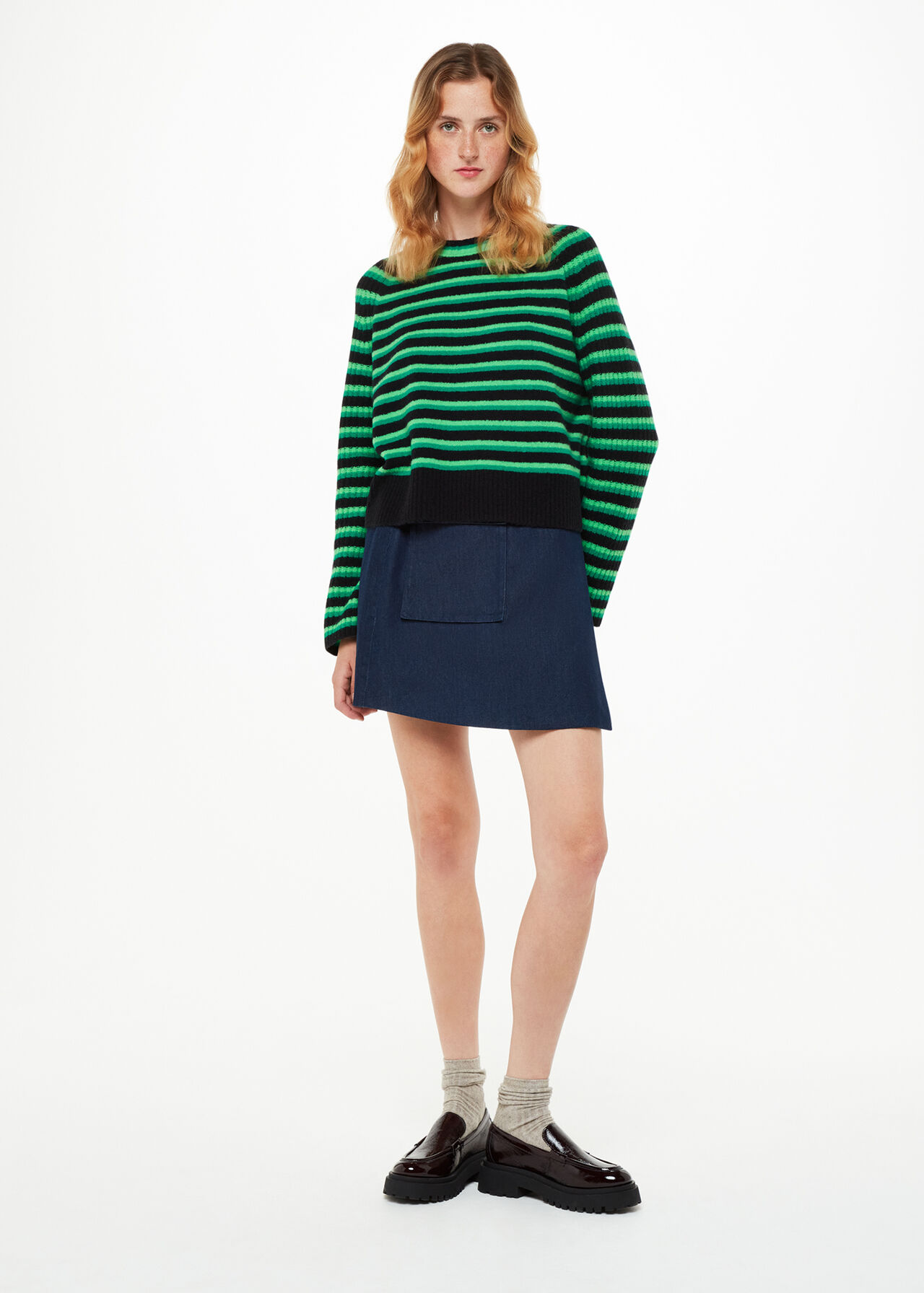 Wool Mix Stripe Crew