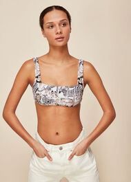 Safari Print Bikini Top