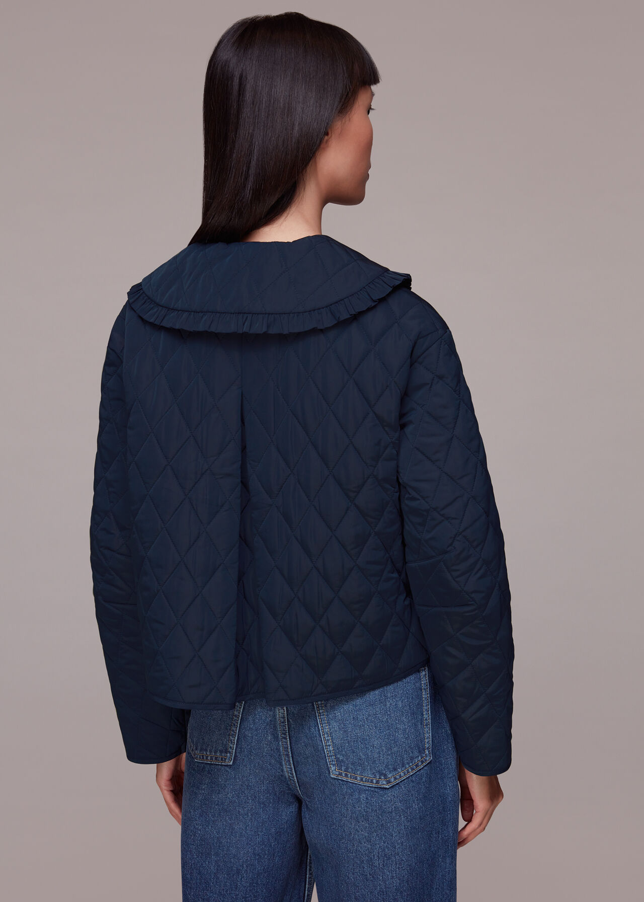 Collar Detail Quilted Jacket