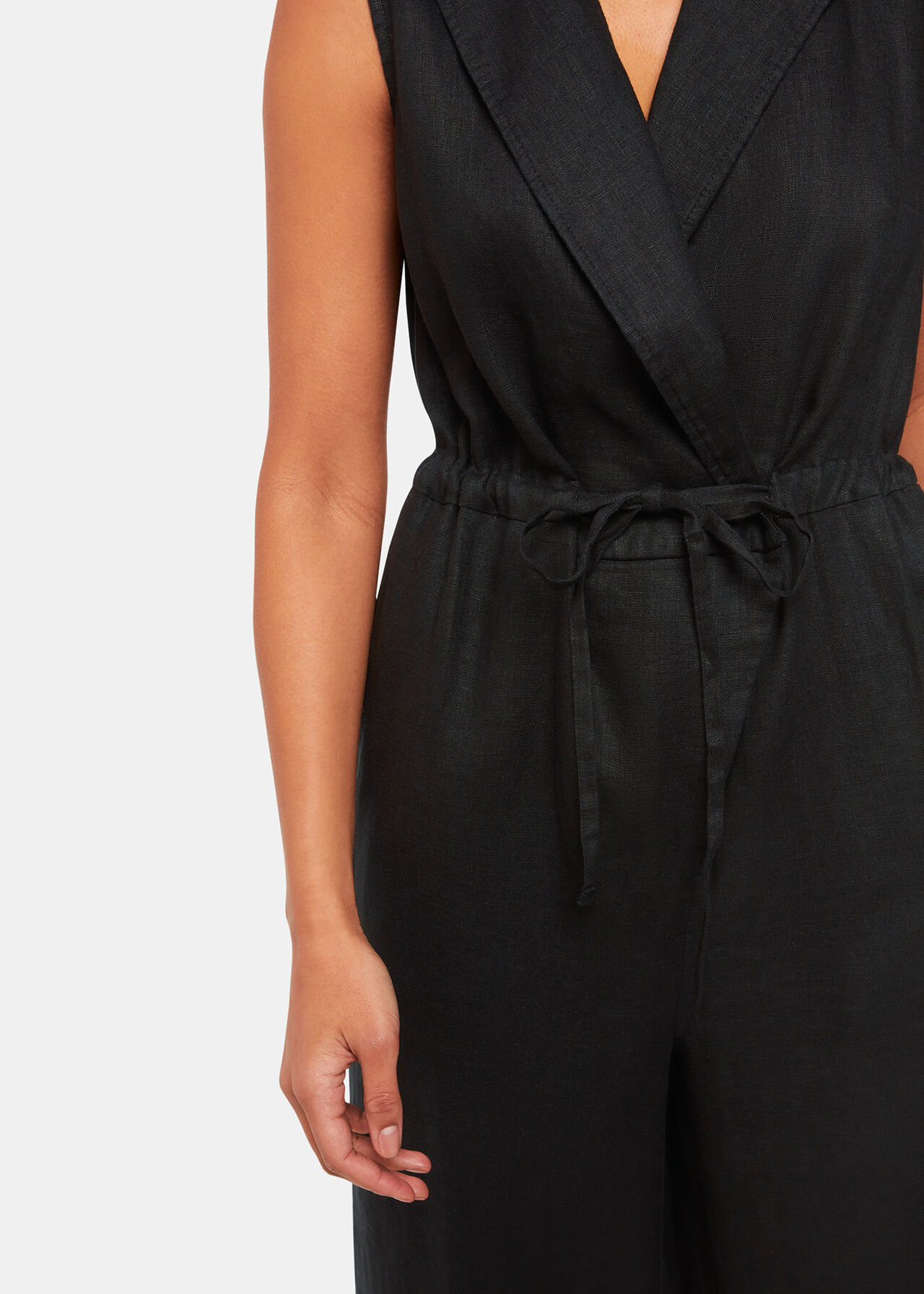 Bella Linen Wrap Jumpsuit