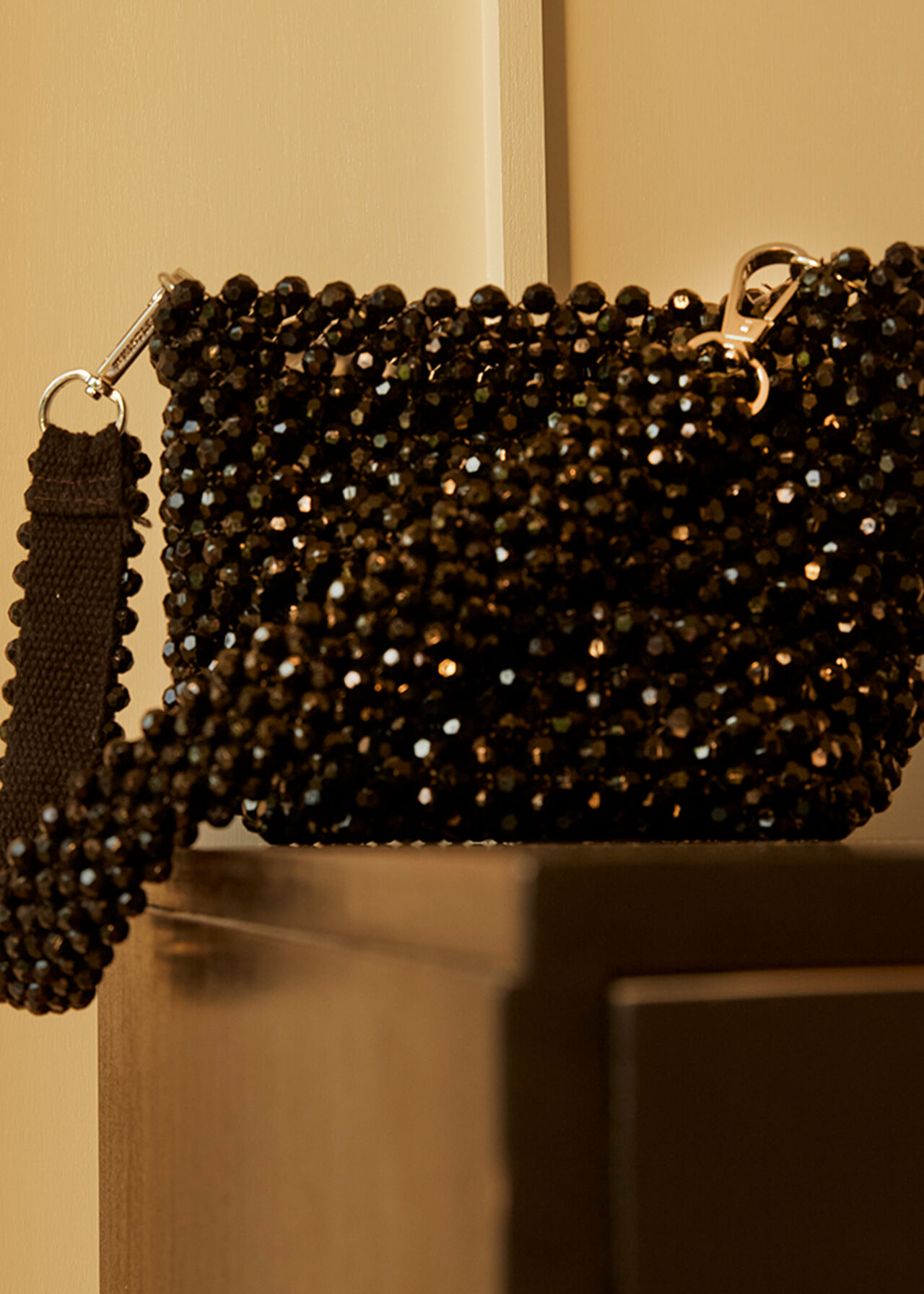 Martha Beaded Bucket Bag