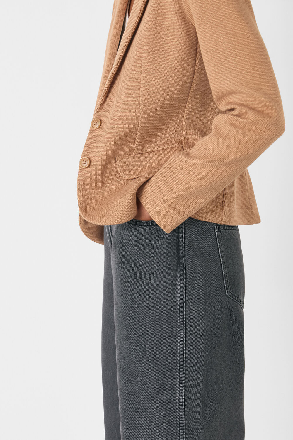 Neutral Slim Jersey Jacket