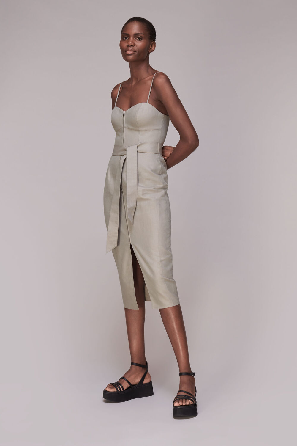 Zip Front Cami Dress