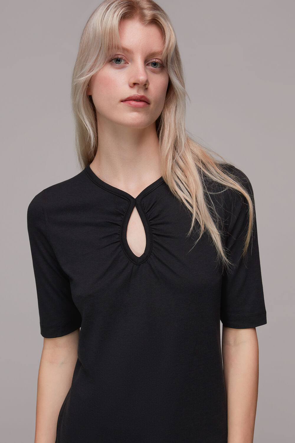 Keyhole Jersey Midi Dress