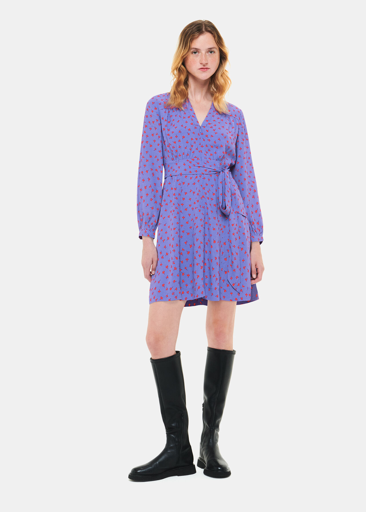 Scattered Petals Print Dress