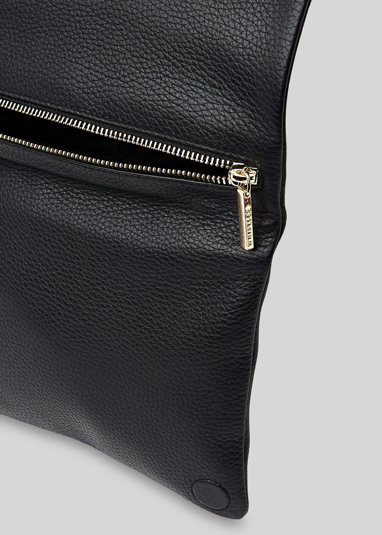 Nala Chain Foldover Clutch Black