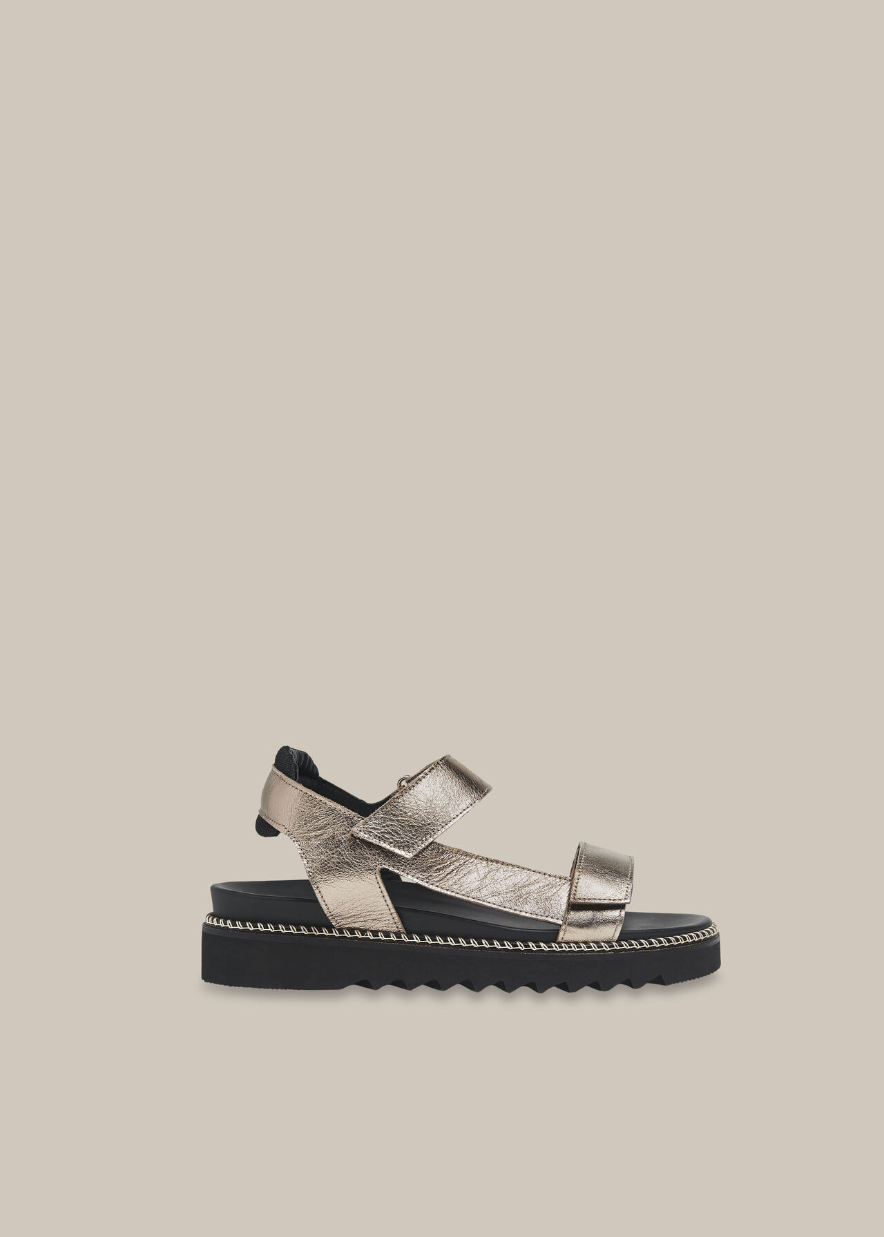 Noah Sporty Velcro Sandal Pewter