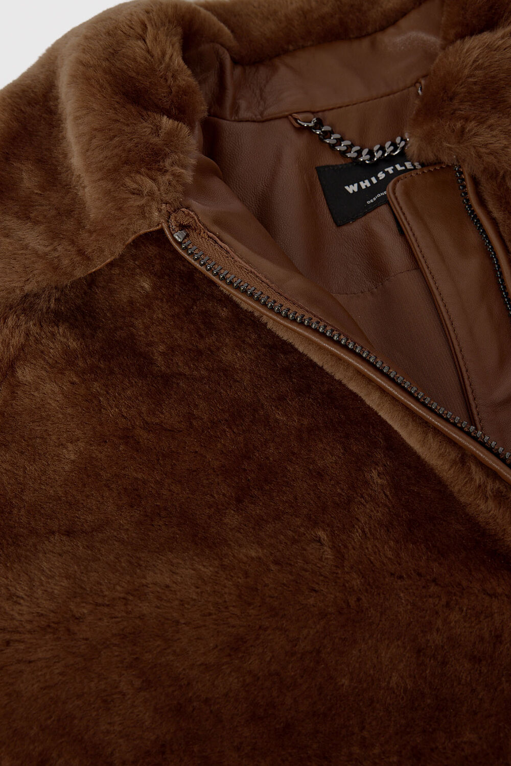 Gathered Shearling Jacket