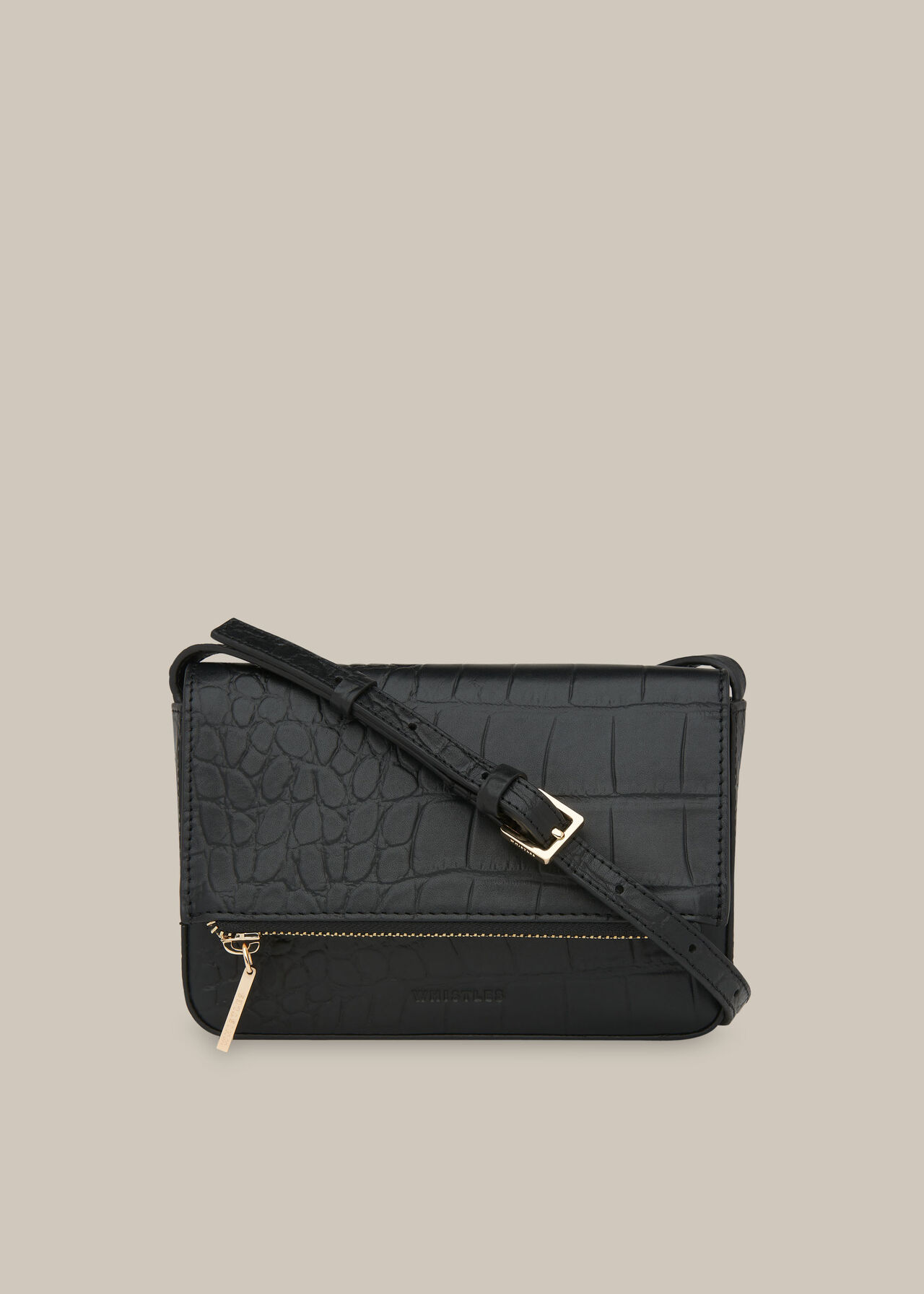 Luca Croc Foldover Bag