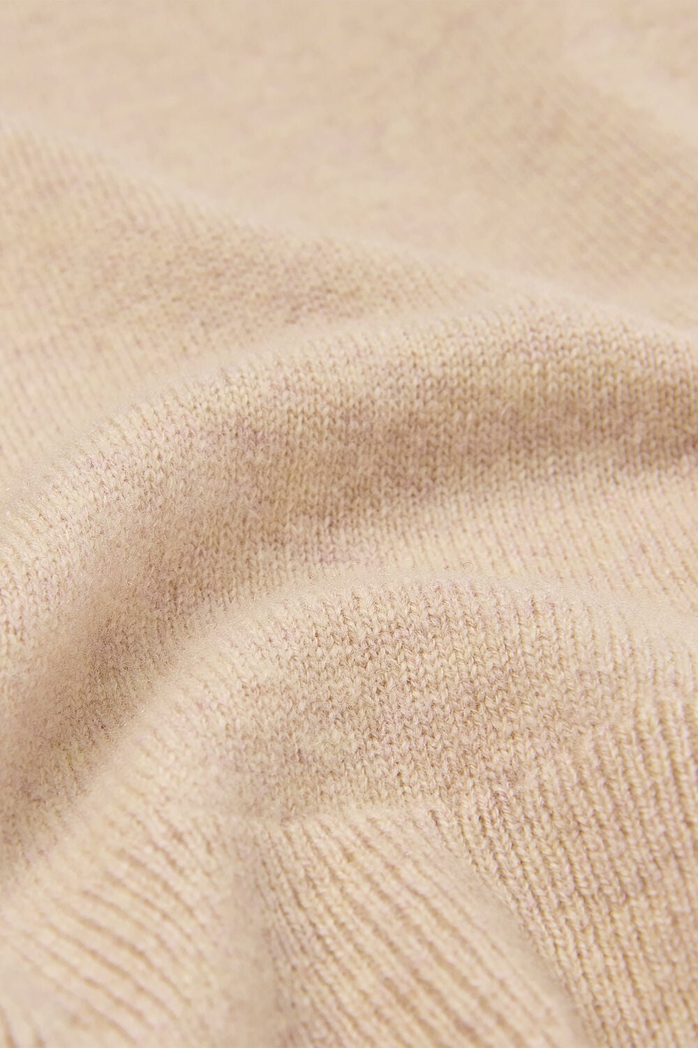 Oatmeal Wool V Neck Knit