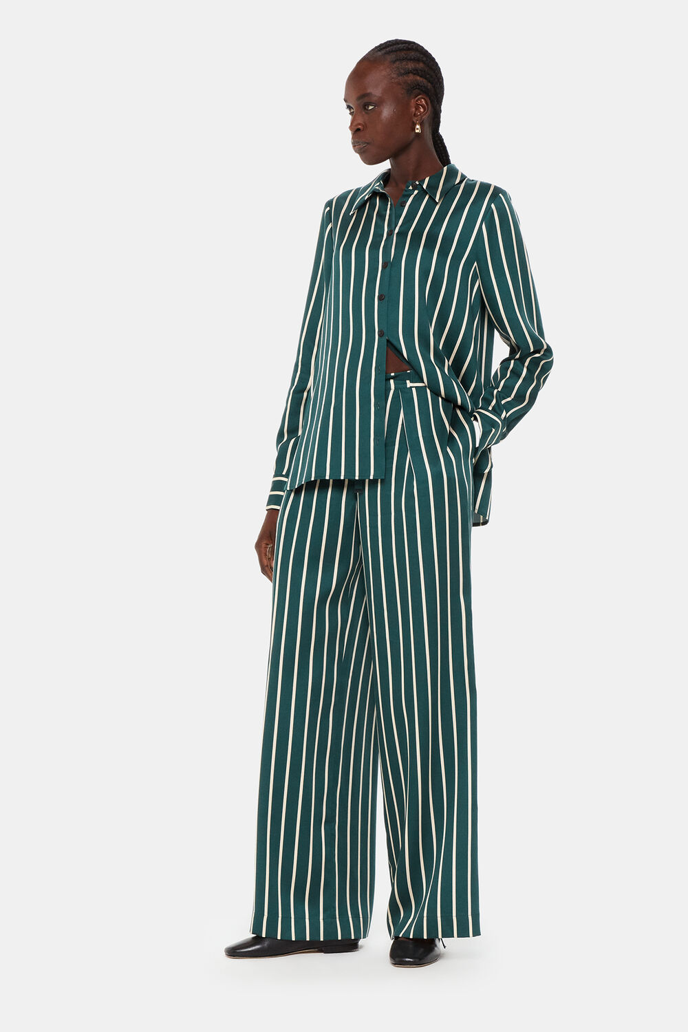 Green Alex Stripe Trouser