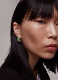 Enamel Hoop Earring