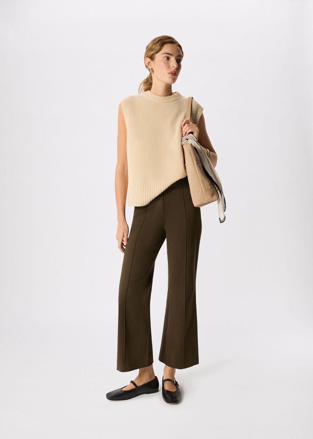 Pintuck Kickflare Trouser