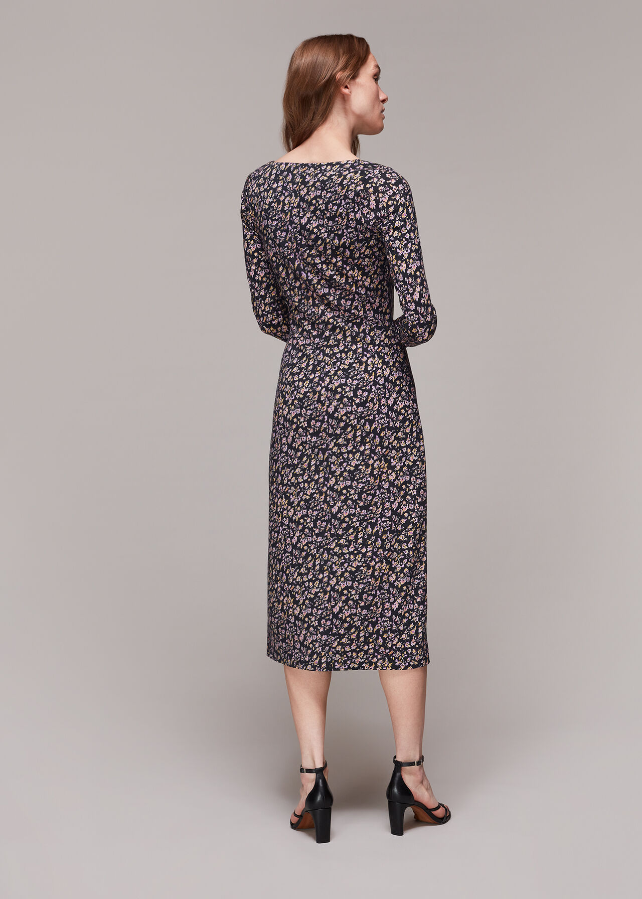 Trailing Floral Jersey Dress