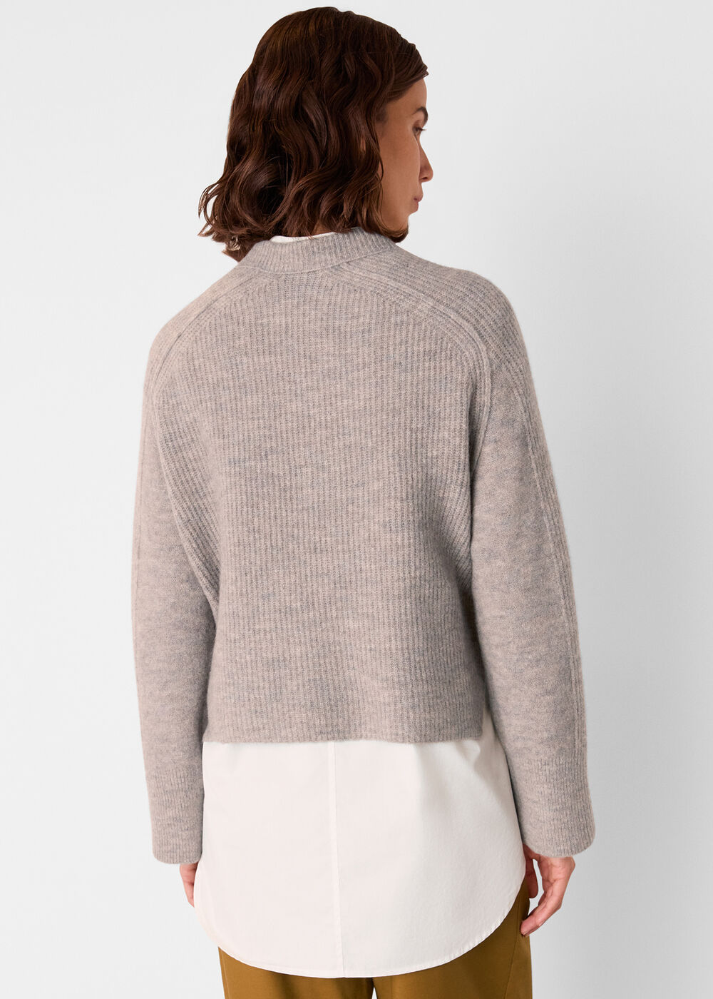 Aria Wool Mix Crew Knit