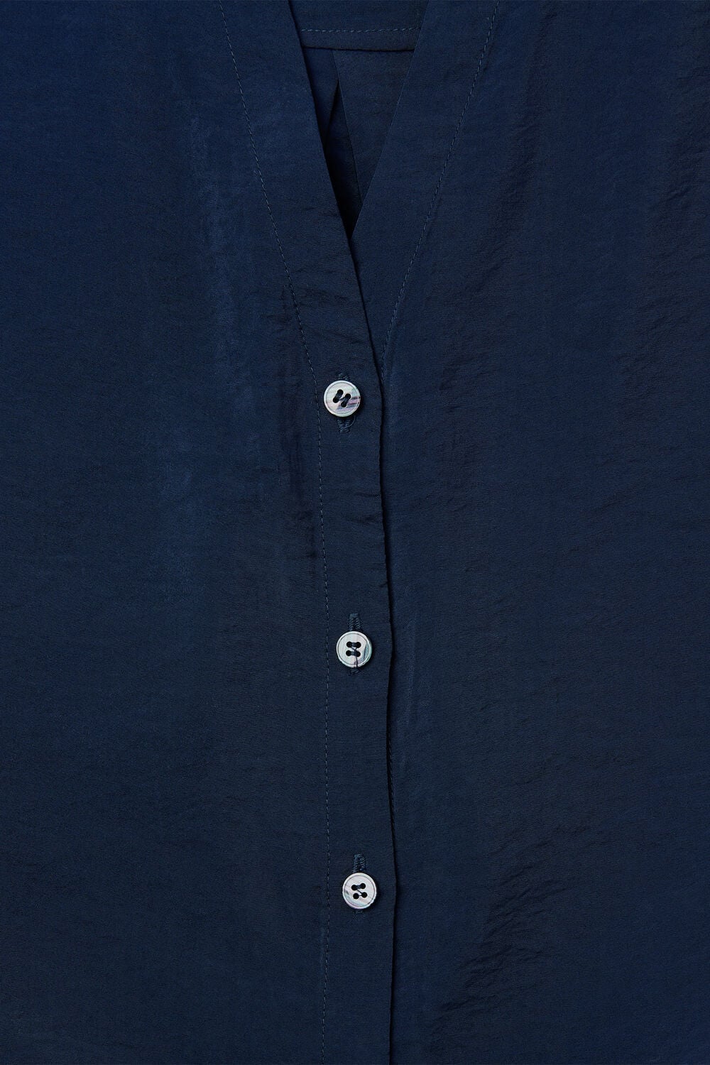 Navy Button Down Tie Side Shirt