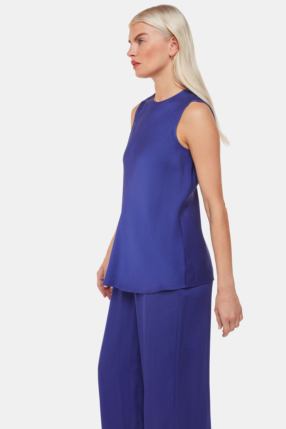 Blue Petite Clara Longline Tank