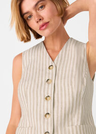 Linen Stripe Waistcoat