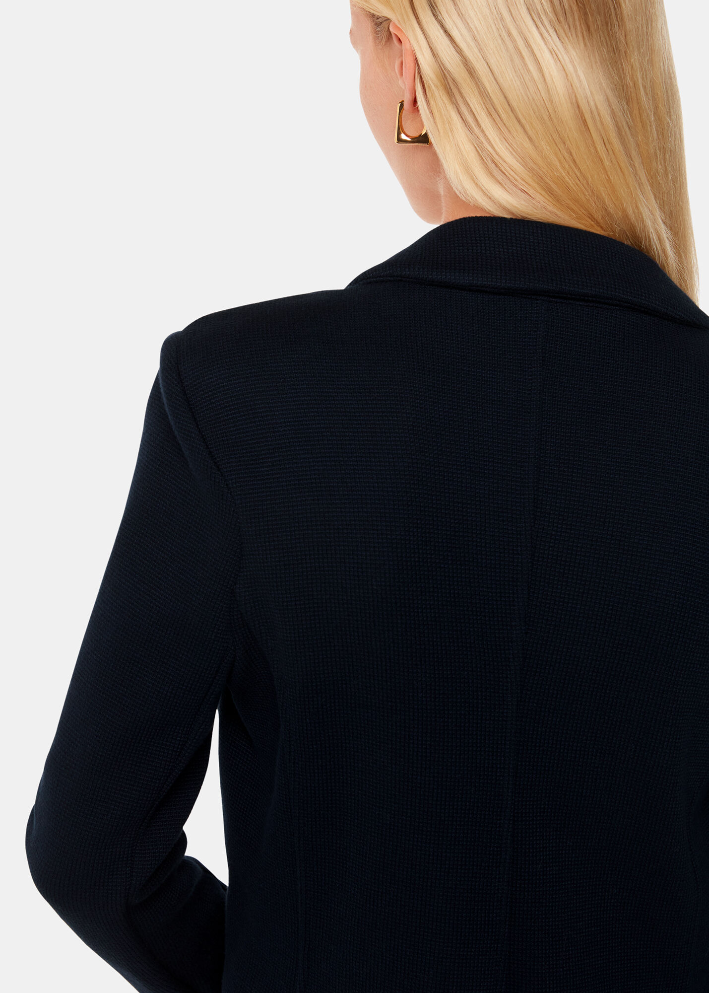 Navy Slim Jersey Jacket WHISTLES