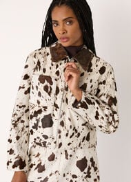Cow Print Zip Jacket
