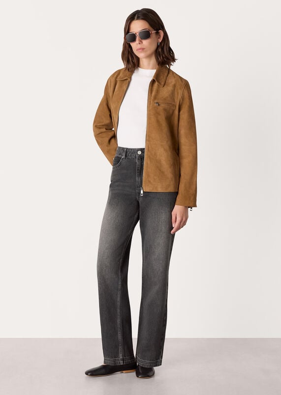 Grey Authentic Column Leg Jean