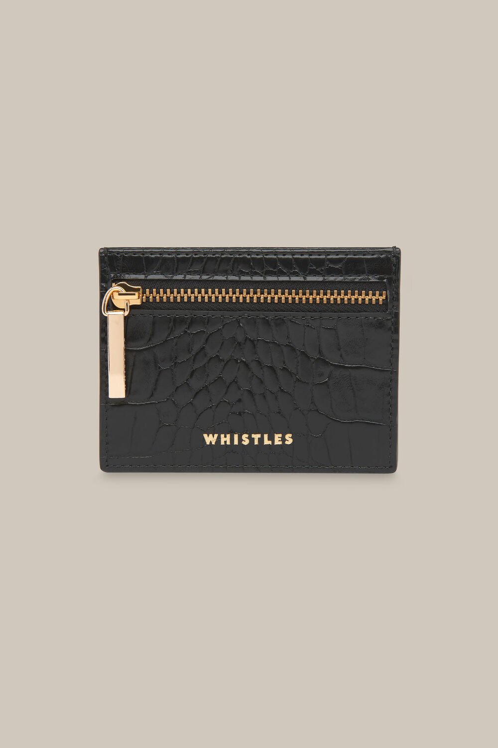 Shiny Croc Zip Card Holder