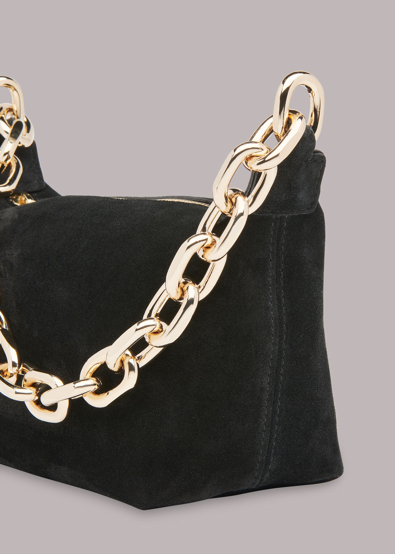 Naia Suede Chain Bag