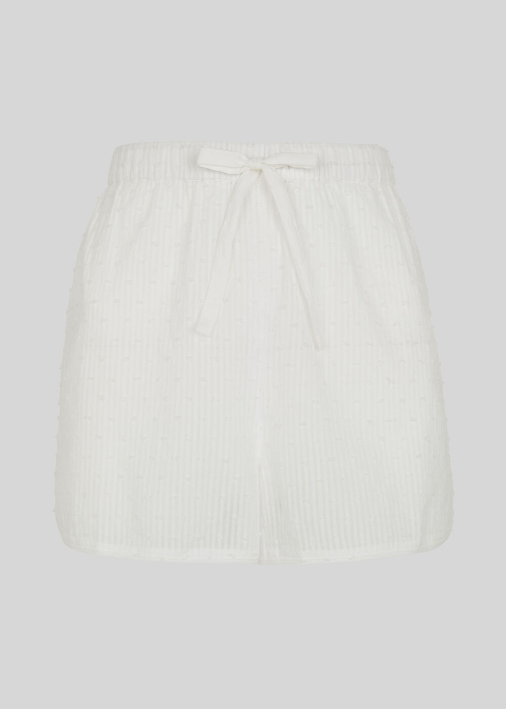 Stripe Dobby Pyjama Short White