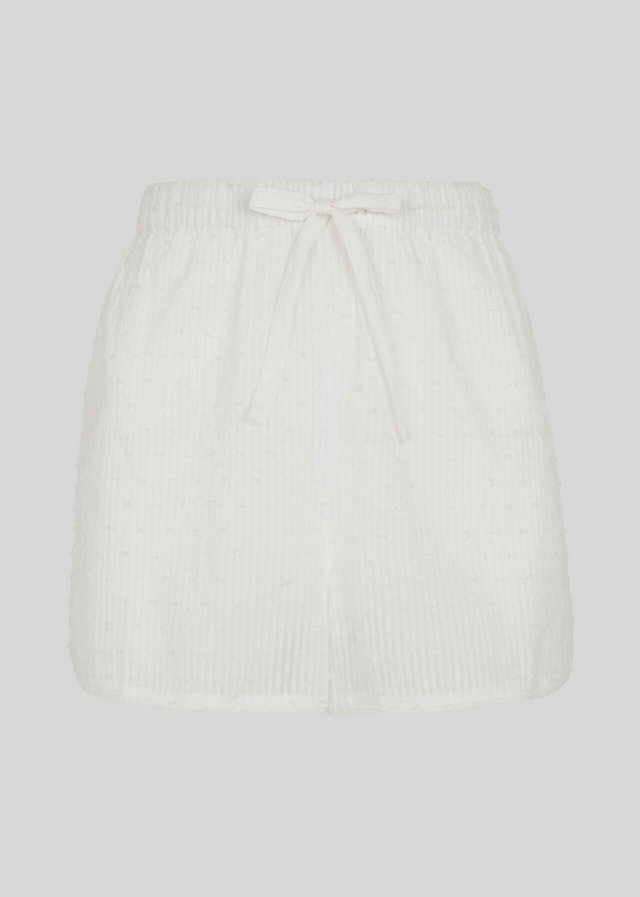 Stripe Dobby Pyjama Short White