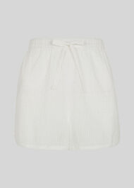 Stripe Dobby Pyjama Short White