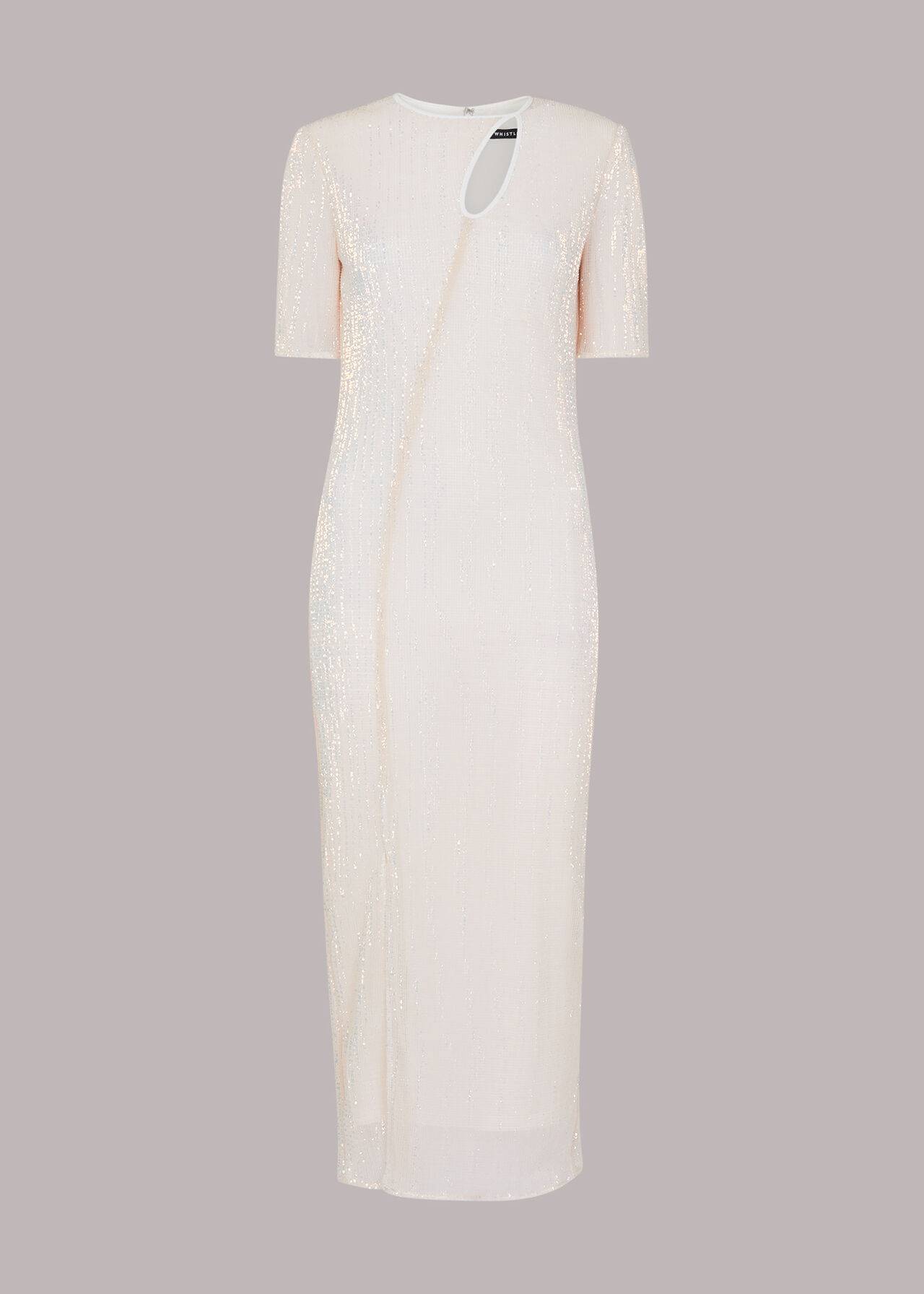 Keyhole Sequin Midi Dress