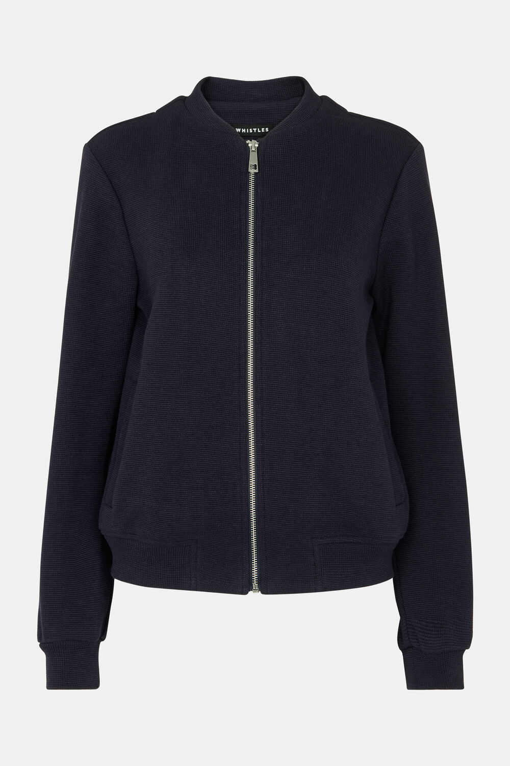 Navy Jersey Bomber Jacket